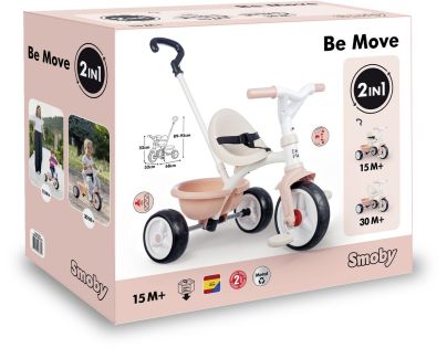 Tříkolka Be Move růžová