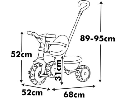 Tříkolka Be Move růžová