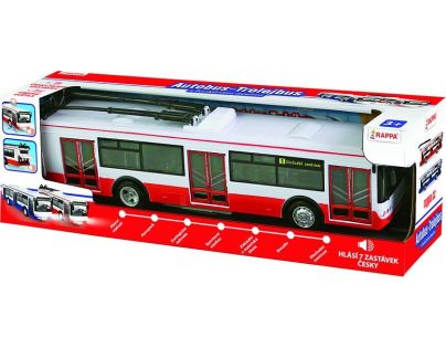 Rappa Trolejbus hlásící zastávky v češtině s funkčními dveřmi 28 cm