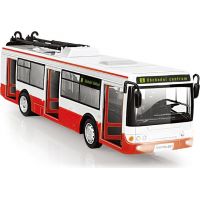 Rappa Trolejbus hlásící zastávky v češtině s funkčními dveřmi 28 cm 2