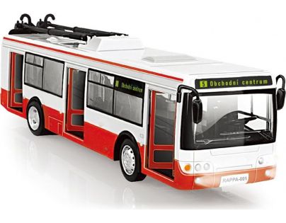 Rappa Trolejbus hlásící zastávky v češtině s funkčními dveřmi 28 cm