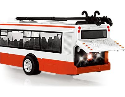 Rappa Trolejbus hlásící zastávky v češtině s funkčními dveřmi 28 cm
