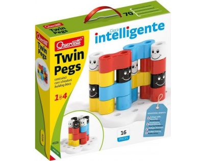 Quercetti Twin Pegs Stavebnice z velkých oblých kolíčků