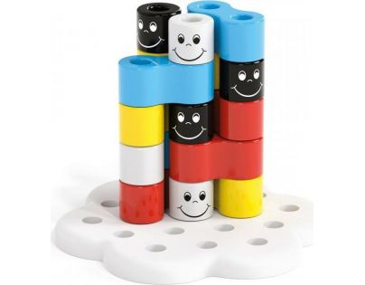 Quercetti Twin Pegs Stavebnice z velkých oblých kolíčků