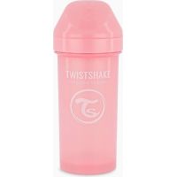 Twistshake Netekoucí lahev s pítkem 360 ml pastelově růžová 2