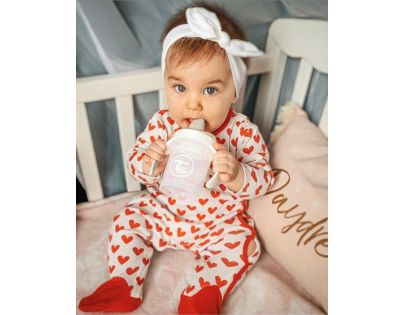 Twistshake Učící netekoucí hrnek 230 ml bílý