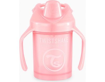 Twistshake Učící netekoucí hrnek 230 ml pastelově růžový