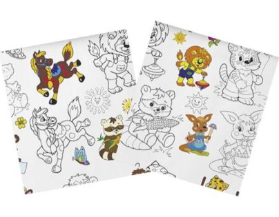 Pexi Ubrousky vybarvovací Zoo 12 ks