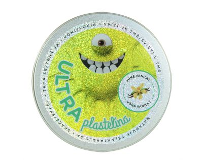 EP Line Ultra Plastelína s vůní a glitry Svítící ve tmě 50 g - Borůvka - Poškozený obal