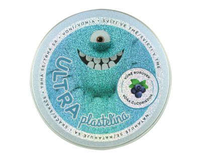 EP Line Ultra Plastelína s vůní a glitry Svítící ve tmě 50 g - Borůvka - Poškozený obal