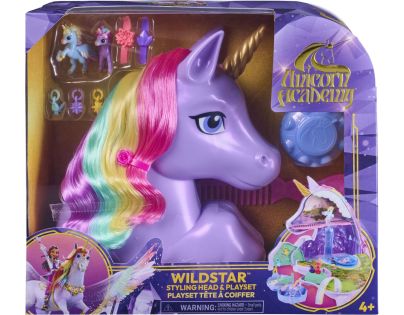 Unicorn academy česací hlava rozložitelná na hrací set