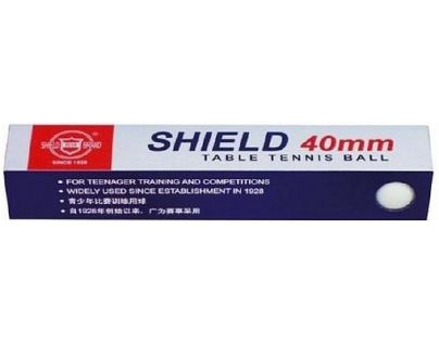 Unison Míčky na stolní tenis Shield 4 cm bezešvé bílé