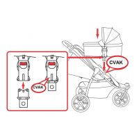 Valco Baby Adaptér pro pevnou korbu Q - Poškozený obal