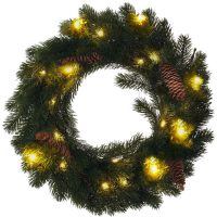 Solight Vánoční věnec průměru 15 LED 40 cm - Poškozený obal