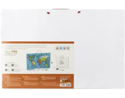 Viga Dřevěná mapa světa s tabulí
