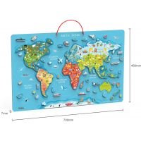 Viga Dřevěná mapa světa s tabulí 3