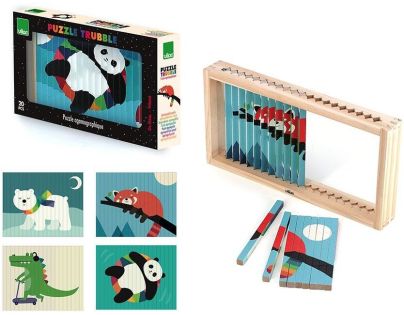 Vilac Dřevěná 4D skládačka Zvířátka