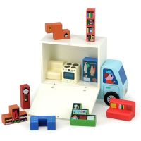 Vilac Dřevěná logická hra Nalož to správně! Stěhováci 2