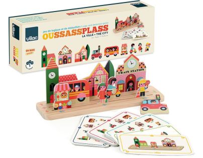 Vilac Dřevěná logická hra Postav to správně! Město