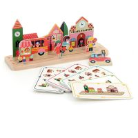 Vilac Dřevěná logická hra Postav to správně! Město 2
