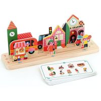 Vilac Dřevěná logická hra Postav to správně! Město 3