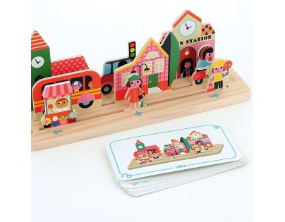 Vilac Dřevěná logická hra Postav to správně! Město