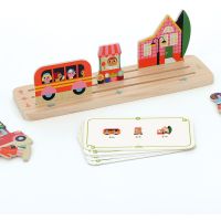 Vilac Dřevěná logická hra Postav to správně! Město 6