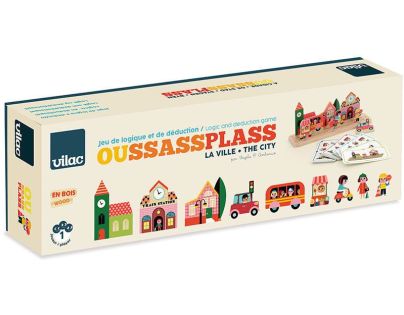 Vilac Dřevěná logická hra Postav to správně! Město
