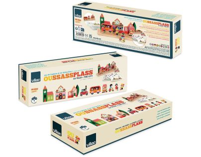 Vilac Dřevěná logická hra Postav to správně! Město