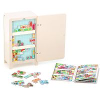 Vilac Dřevěná magnetická hra Ulož to správně! Lednička 2