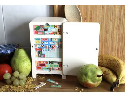 Vilac Dřevěná magnetická hra Ulož to správně! Lednička