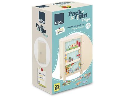 Vilac Dřevěná magnetická hra Ulož to správně! Lednička