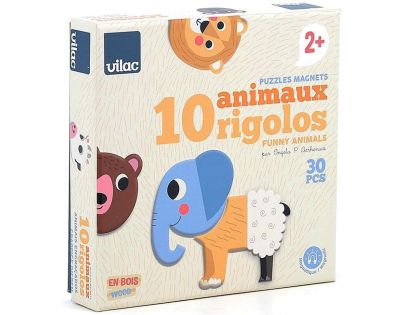 Vilac Dřevěné magnetky Legrační zvířátka