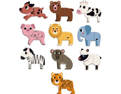 Vilac Dřevěné magnetky Legrační zvířátka