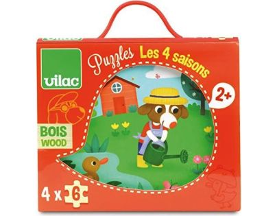 Vilac Puzzle dřevěné 4 období 6 dílků