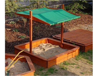 Vladeko dřevěné pískoviště se stříškou 120 cm