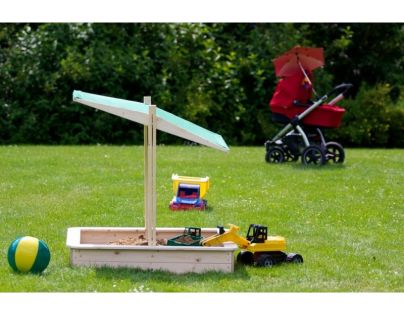 Vladeko dřevěné pískoviště se stříškou 120 cm