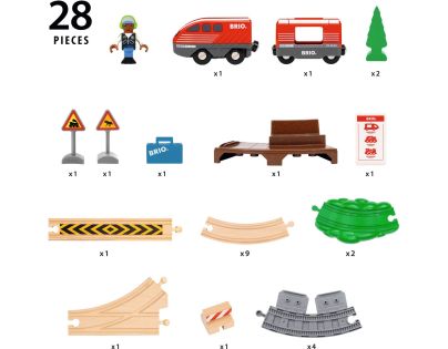 Vlaková sada s natahovacím vláčkem