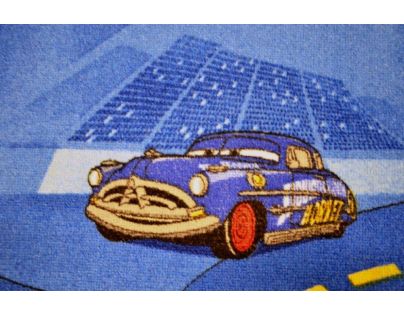Vopi Cars koberec modrý 200 x 200 cm