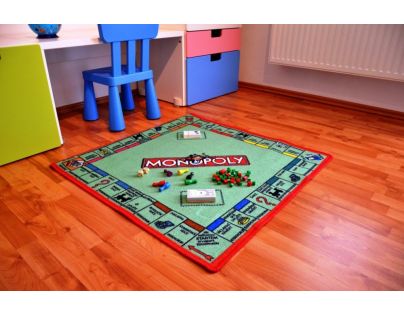Vopi Monopoly koberec s figurkami 92 x 92 cm