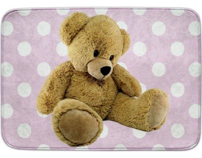 Vopi Ultrasoft koberec Medvídek růžový 70 x 100 cm