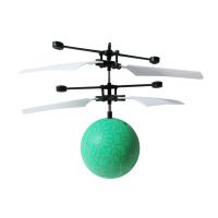 Mustar Vrtulníková koule s LED zelená