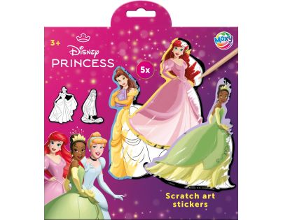 Vyškrabávací obrázky Disney Princezny - samolepky 5 ks