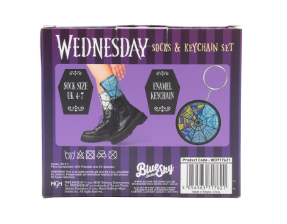 Wednesday dárkový set klíčenka a ponožky