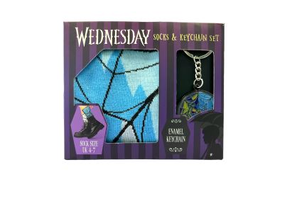 Wednesday dárkový set klíčenka a ponožky