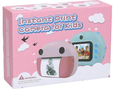 Wiky Dětský digitální fotoaparát s tiskárnou růžový Foto 12Mpx Video Full HD