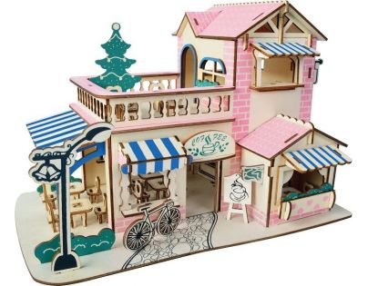 Woodcraft Dřevěné 3D puzzle Kavárna