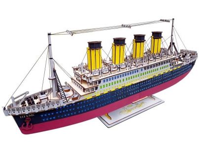 Dvěděti Woodcraft dřevěné 3D puzzle Titanic