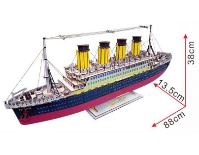 Dvěděti Woodcraft dřevěné 3D puzzle Titanic