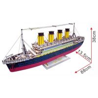 Dvěděti Woodcraft dřevěné 3D puzzle Titanic 2